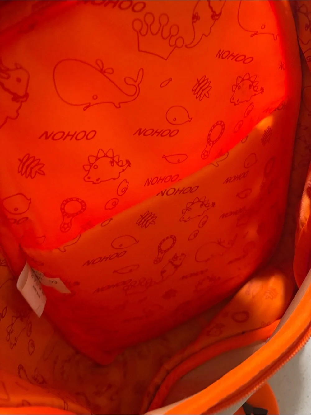 Nohoo Bright Orange Dinosaur Kids Backpack